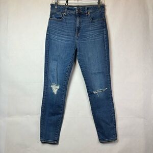 Madewell‎ Curvy High Rise Skinny Crop Distressed Jeans K7532